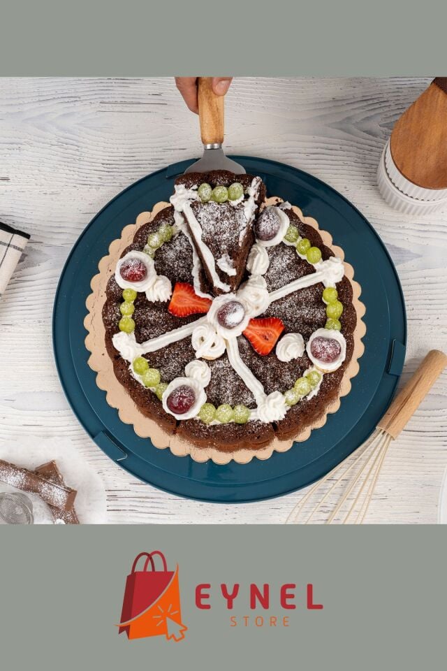 1 Adet Yuvarlak Kek, Pasta, Börek Taşıma Kutusu, Geçmeli Kilit, Saklama Kabı Çörek Yaş Pasta Fanusu