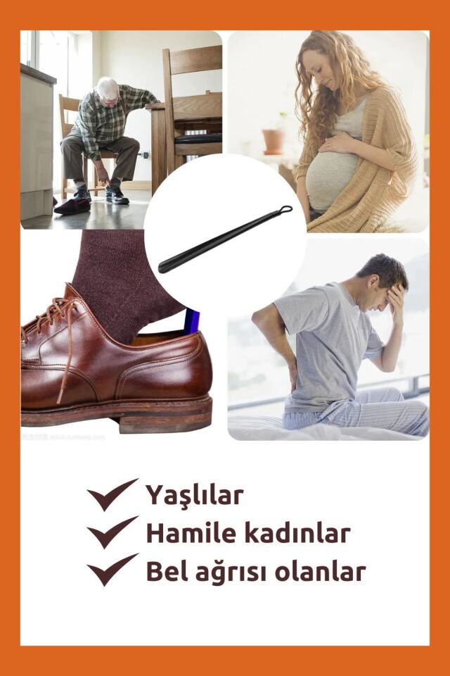 2'li Set 42 ve 54 Cm Askılı Ayakkabı Çekeceği Uzun Plastik Kerata Renkli Ayakkabı Giyme Aparatı