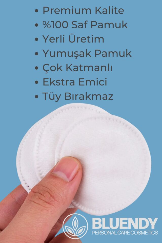 100 Adet Makyaj Temizleme Pedi, Disk Pamuk, Yuvarlak Premium Kalite Yüz Silme Makyaj Çıkarma Pamuğu