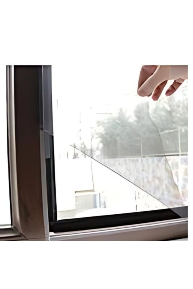 Büyük Pencere Sinekliği Çift Kanat Yapışkanlı Sineklik 125x150 Yapışkanlı Sineklik Tülü Cırt Bantlı