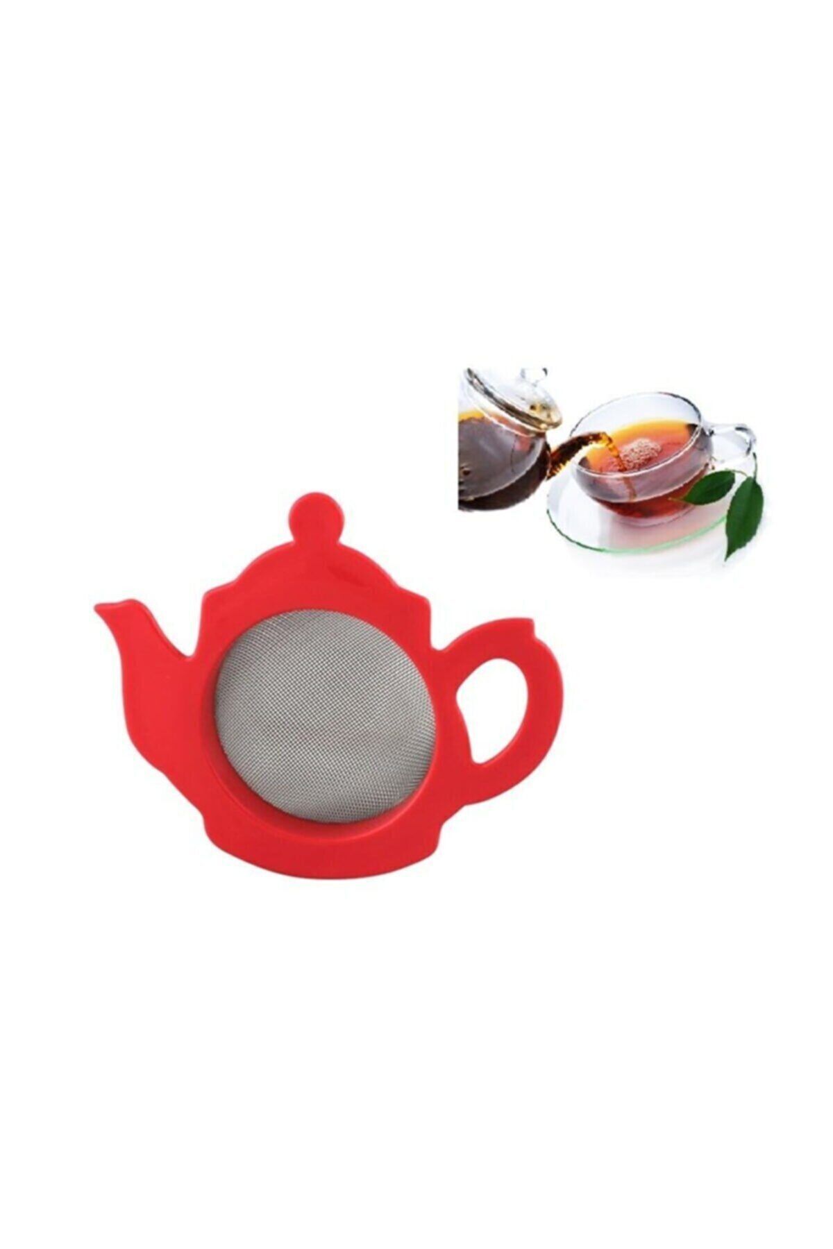 2 Adet Çaydanlık Şeklinde Çay Bardağı Süzgeci Metal Telli Demlik Süzeği Bitki Çayı Süzme