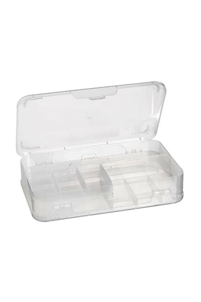 Şeffaf Plastik Bölmeli Çift Taraflı Hobi Dikiş Iğne Kutusu Arduino Balıkçı Malzeme Saklama Organizer