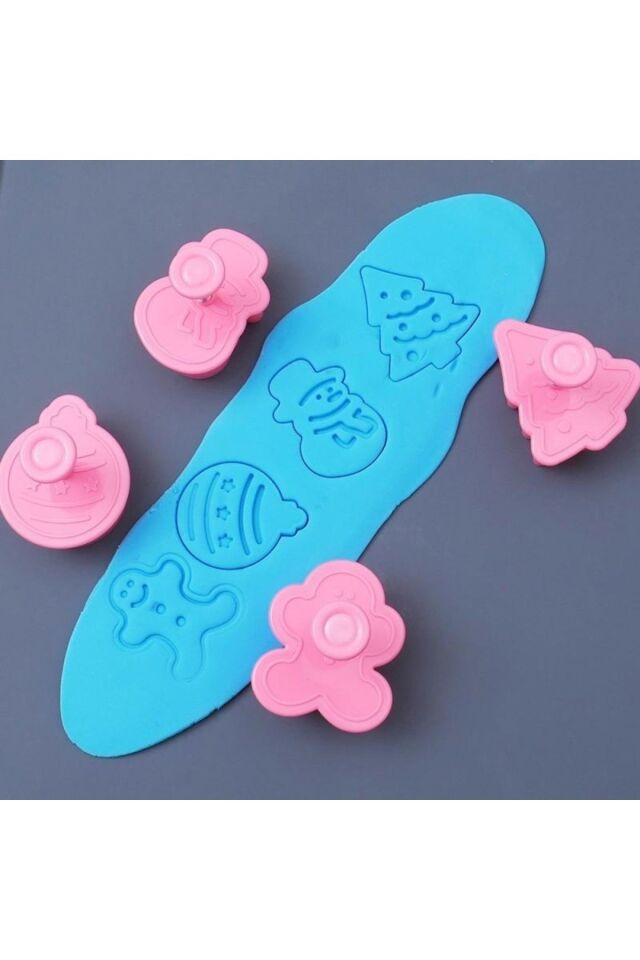 Basmalı Adam GingerMan Çam Ağacı Desenli Yılbaşı Kurabiye Kalıbı Şekilli Şeker Hamur Kesici Yeni Yıl