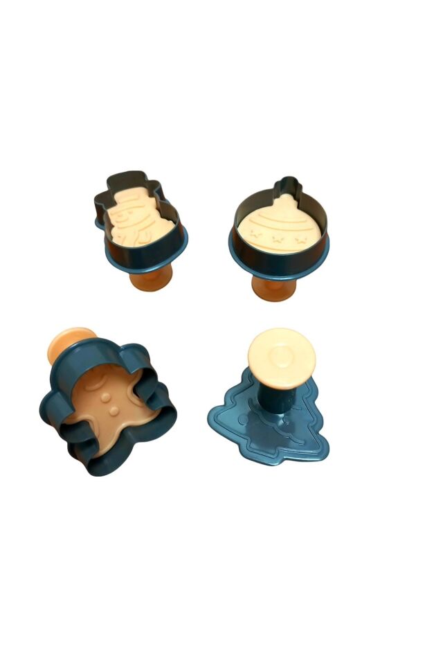 Basmalı Adam GingerMan Çam Ağacı Desenli Yılbaşı Kurabiye Kalıbı Şekilli Şeker Hamur Kesici Yeni Yıl