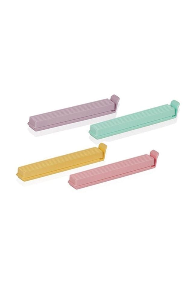 Çok Renkli Pratik Poşet, Paket, Ambalaj, Torba, Çanta Kapatıcı Plastik Klipsi, Kilidi, Mandalı