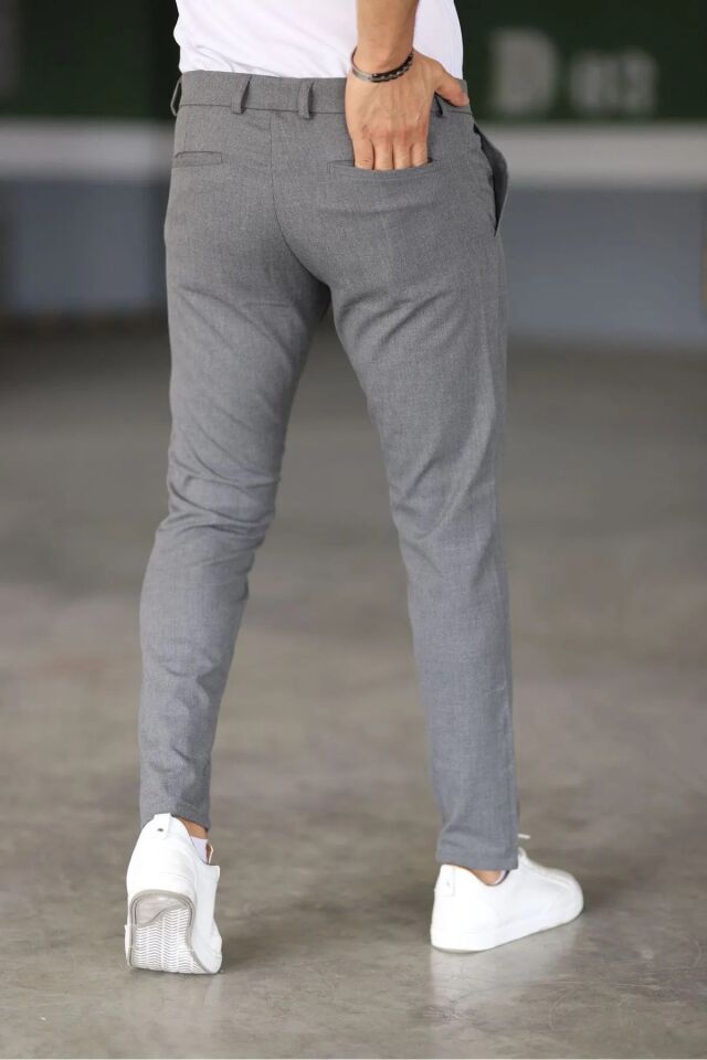 İtalyan Kesim Likralı Erkek Kumaş Pantolon, Dar Kesim Boru Paça,