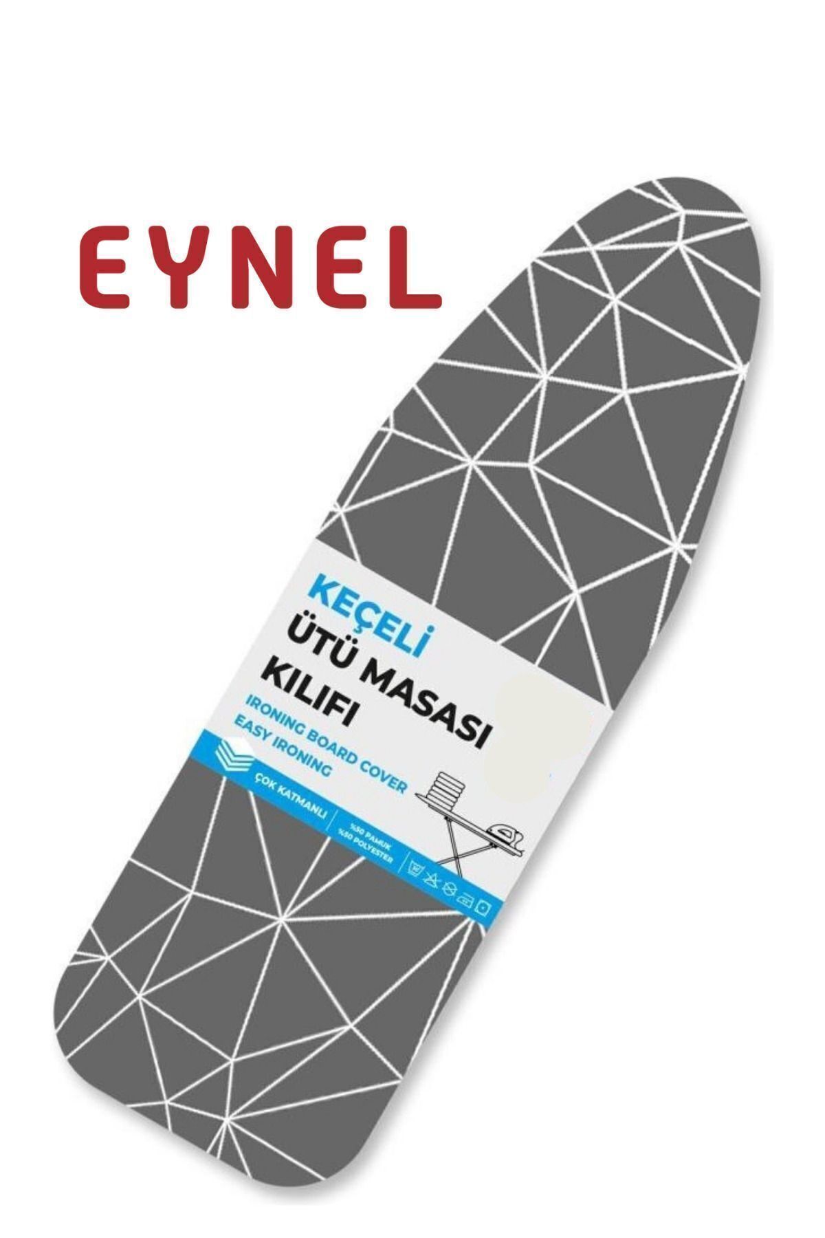 Ütü Masası Örtüsü Kılıfı 48x138cm Ayarlanabilir Ipli Kılıf Bezi Süngerli Mercan Kırmızısı